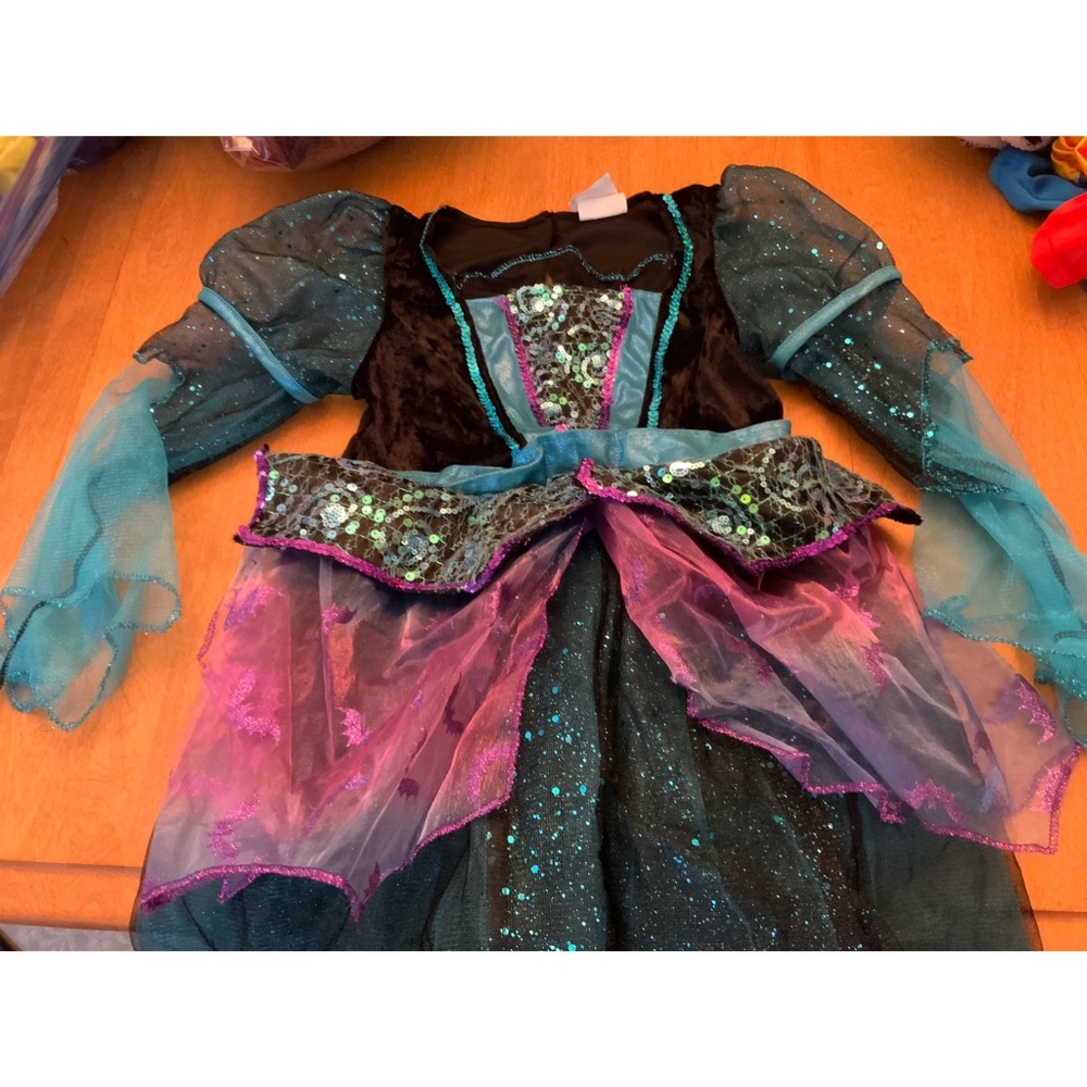 Colorful Witch Halloween Costume tulle sequins 4/6
